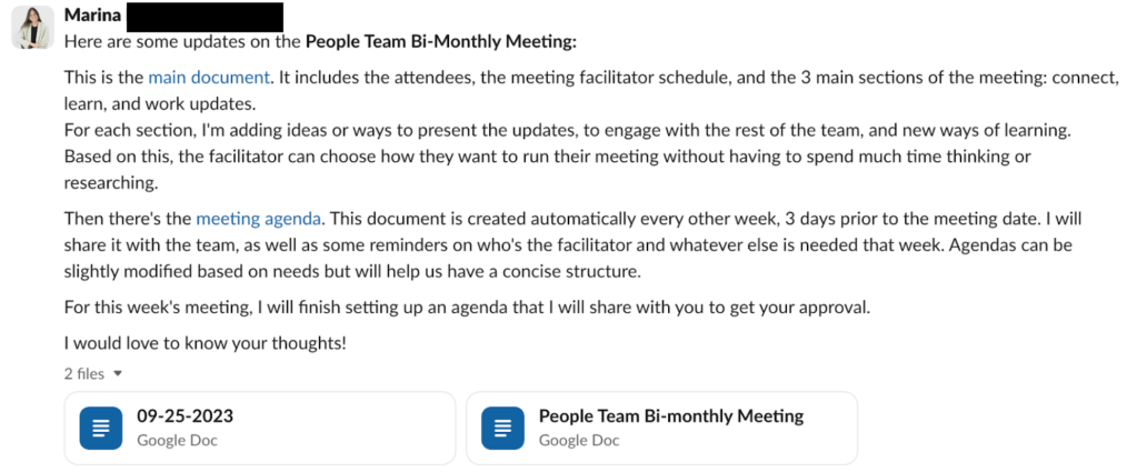 Team engagement