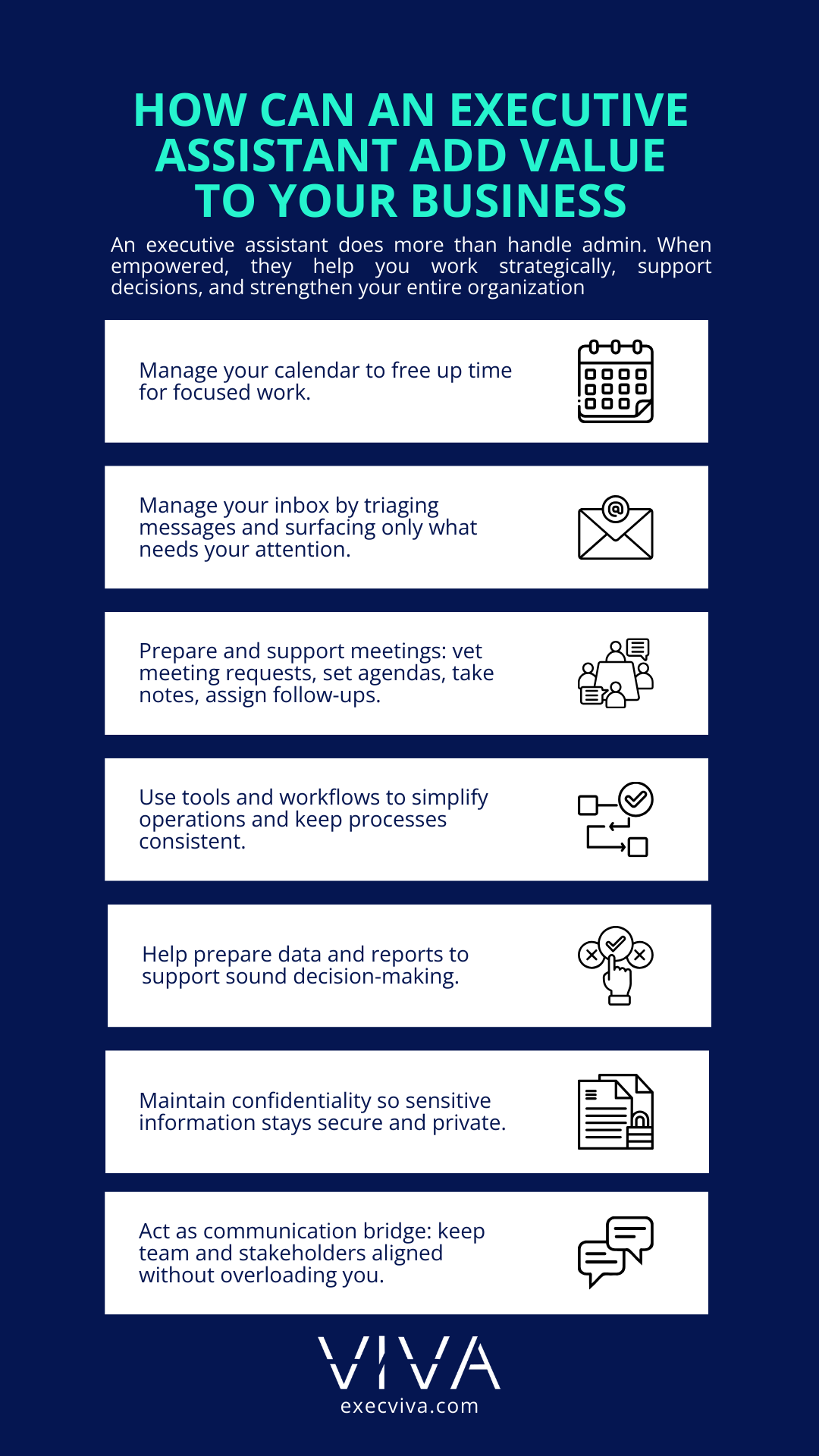 How can an executive assistant add value